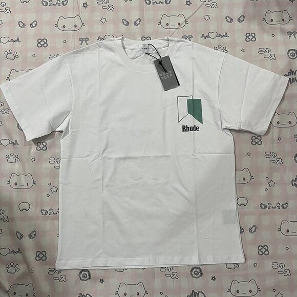 Rhude White Crew Neck T-Shirt - Picture 1 of 7
